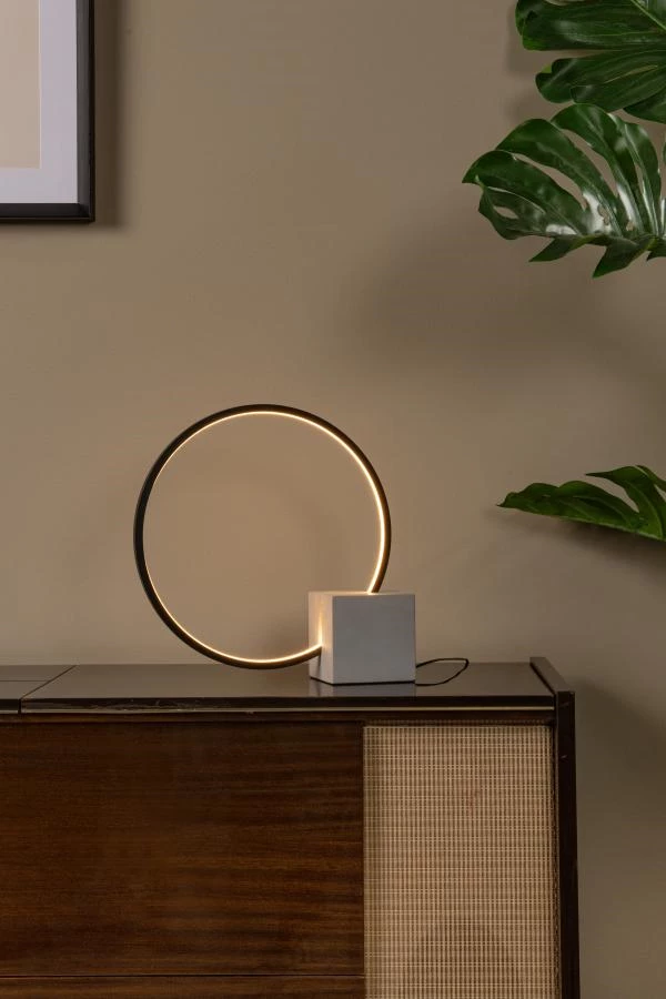 Lucide CIRKELIS - Table lamp - Ø 32 cm - LED Dim. - 1x6W 3000K - Black - atmosphere 1
